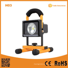 H03 impermeable 10W recargable luz de inundación LED